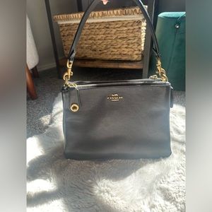 Coach double zip shoulder bag
